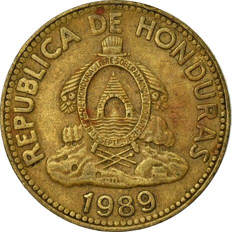 Honduras 10 Centavos Coin | Pyramid | Wreath | KM76.1a | 1976 - 1989