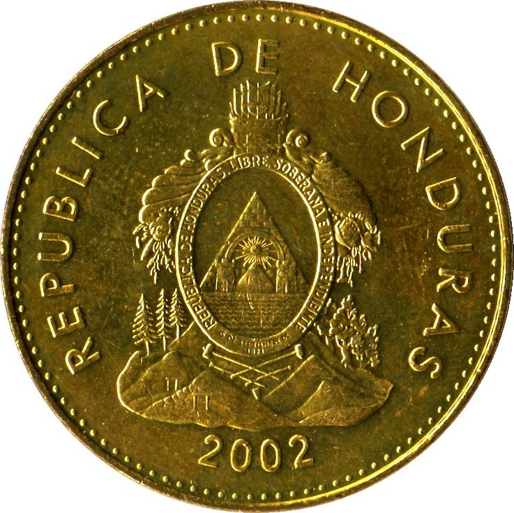 Honduras 10 Centavos Coin | Pyramid | Wreath | KM76.3 | 1995 - 2007