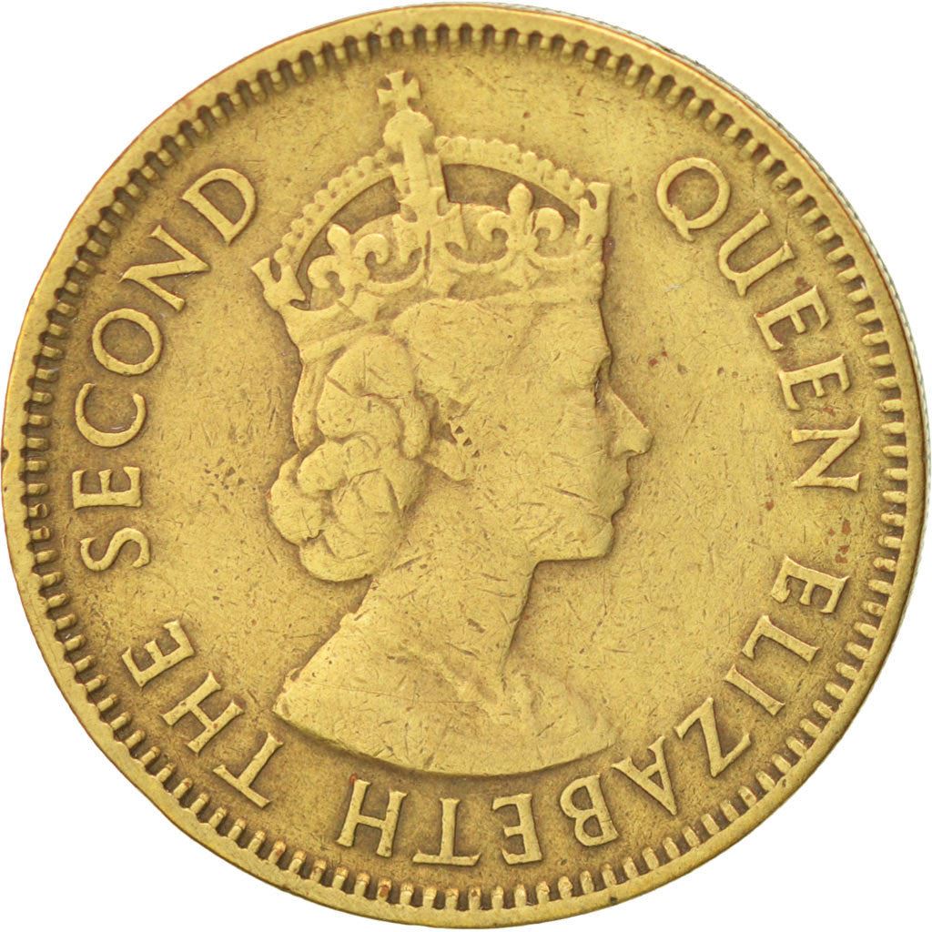 Hong Kong | 10 Cents Coin | Elizabeth II | Km:28.1 | 1955 - 1968