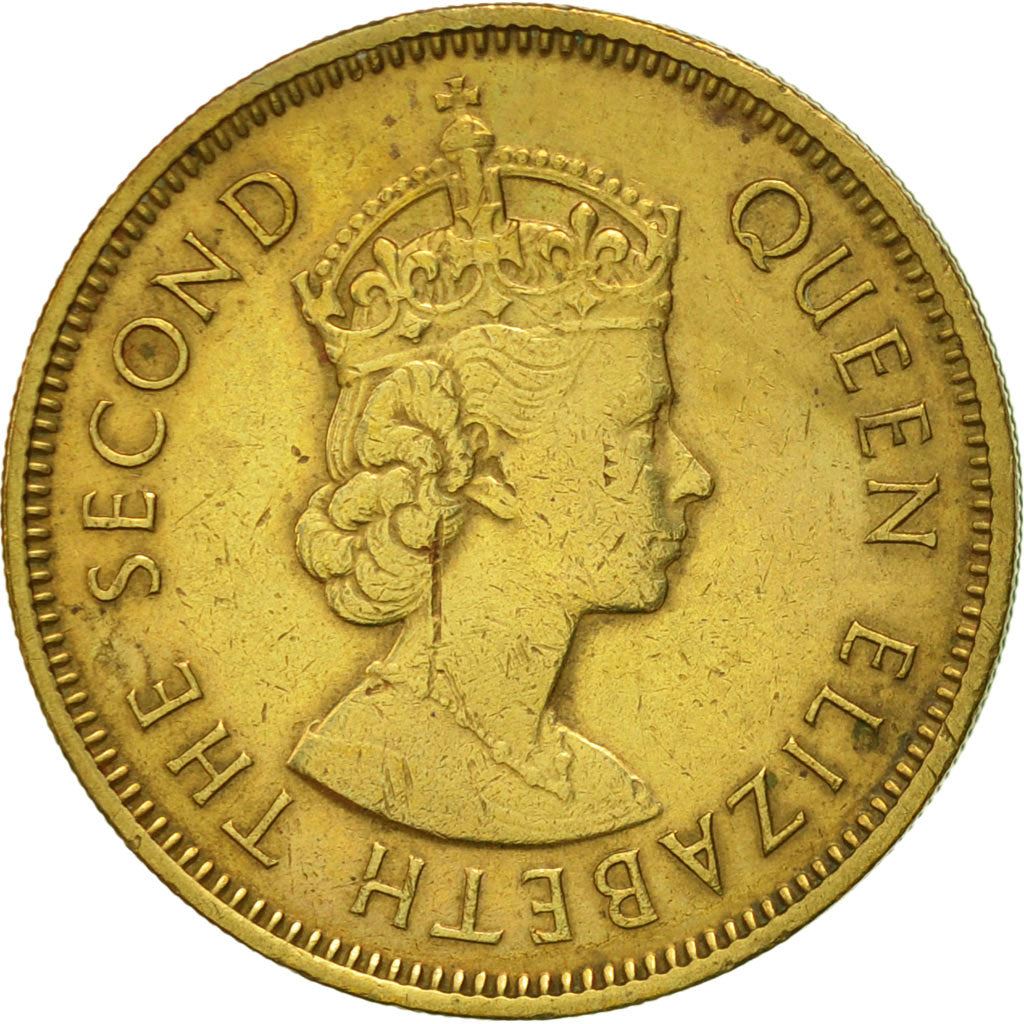 Hong Kong | 10 Cents Coin | Elizabeth II | Km:28.1 | 1955 - 1968