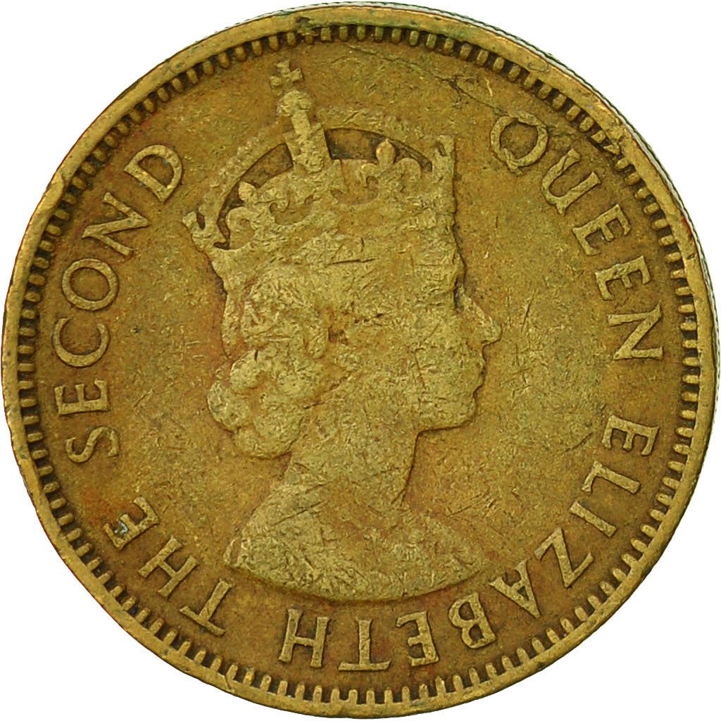 Hong Kong | 10 Cents Coin | Elizabeth II | Km:28.1 | 1955 - 1968