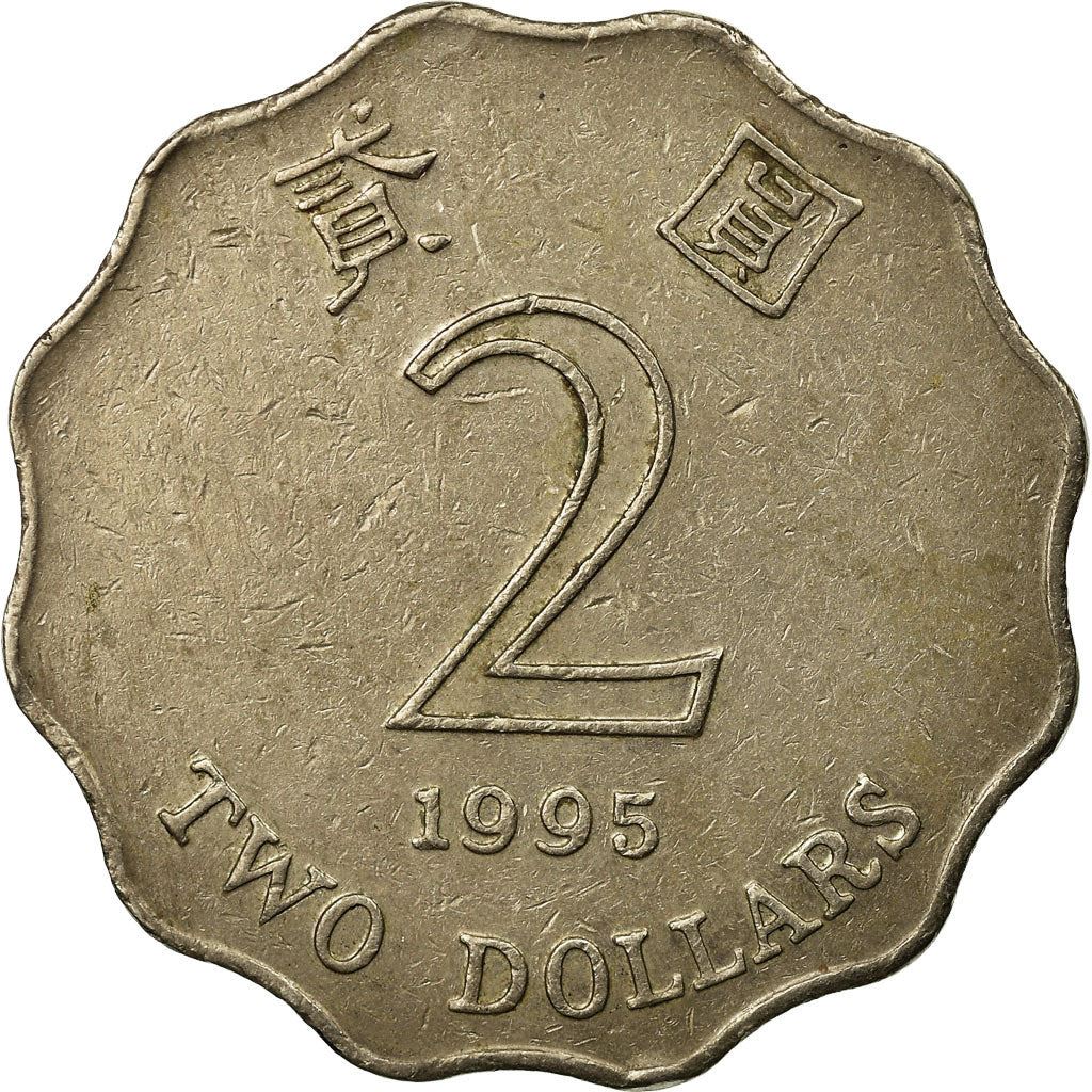 Hong Kong | 2 Dollars Coin | Orchid flower | Km:64 | 1993 - 2019