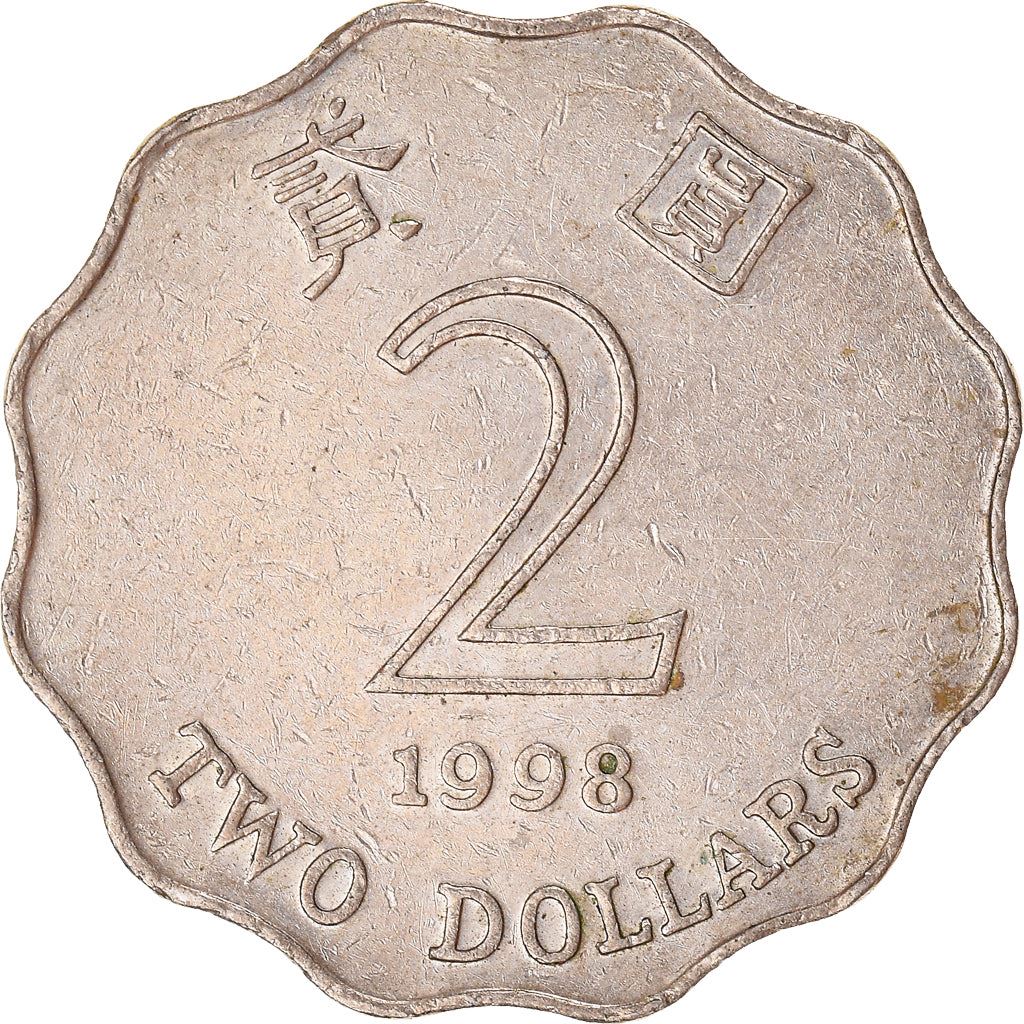 Hong Kong | 2 Dollars Coin | Orchid flower | Km:64 | 1993 - 2019