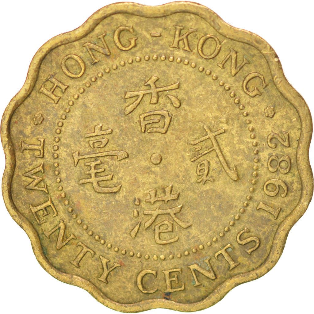 Hong Kong | 20 Cents Coin | Elizabeth II | Km:36 | 1975 - 1983