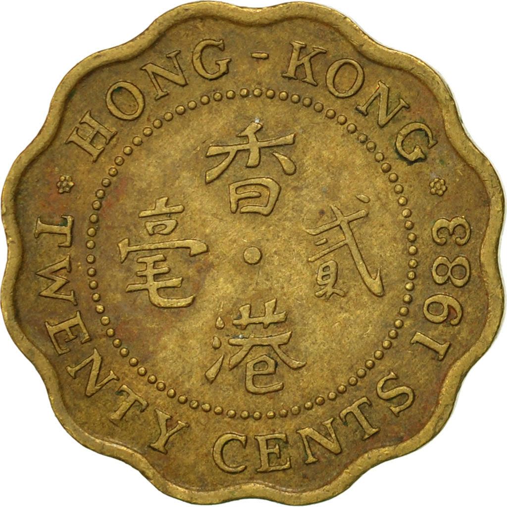 Hong Kong | 20 Cents Coin | Elizabeth II | Km:36 | 1975 - 1983