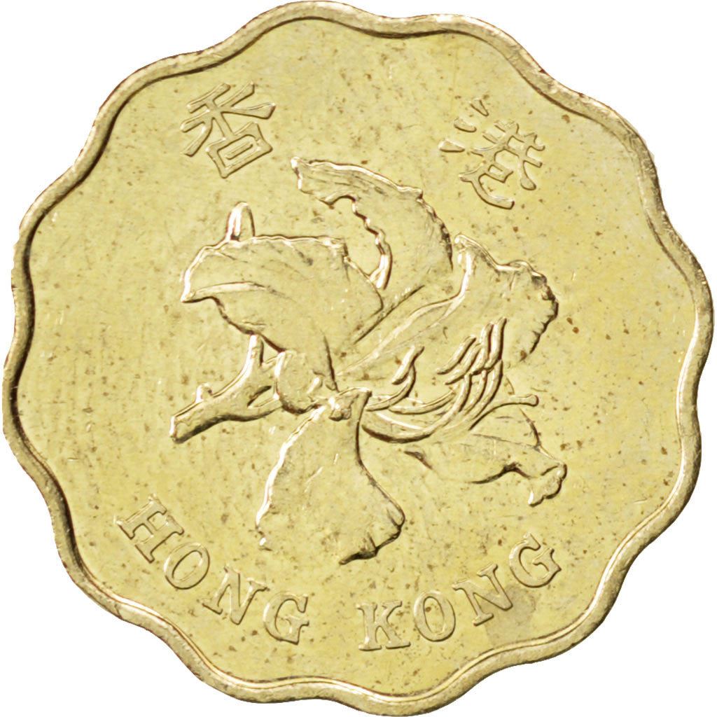 Hong Kong | 20 Cents Coin | Orchid flower | Km:67 | 1993 - 1998