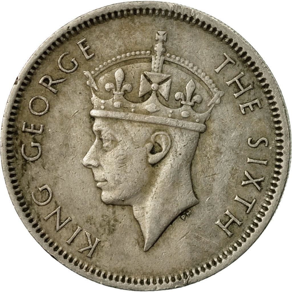 Hong Kong | 50 Cents Coin | George VI | Km:27 | 1951