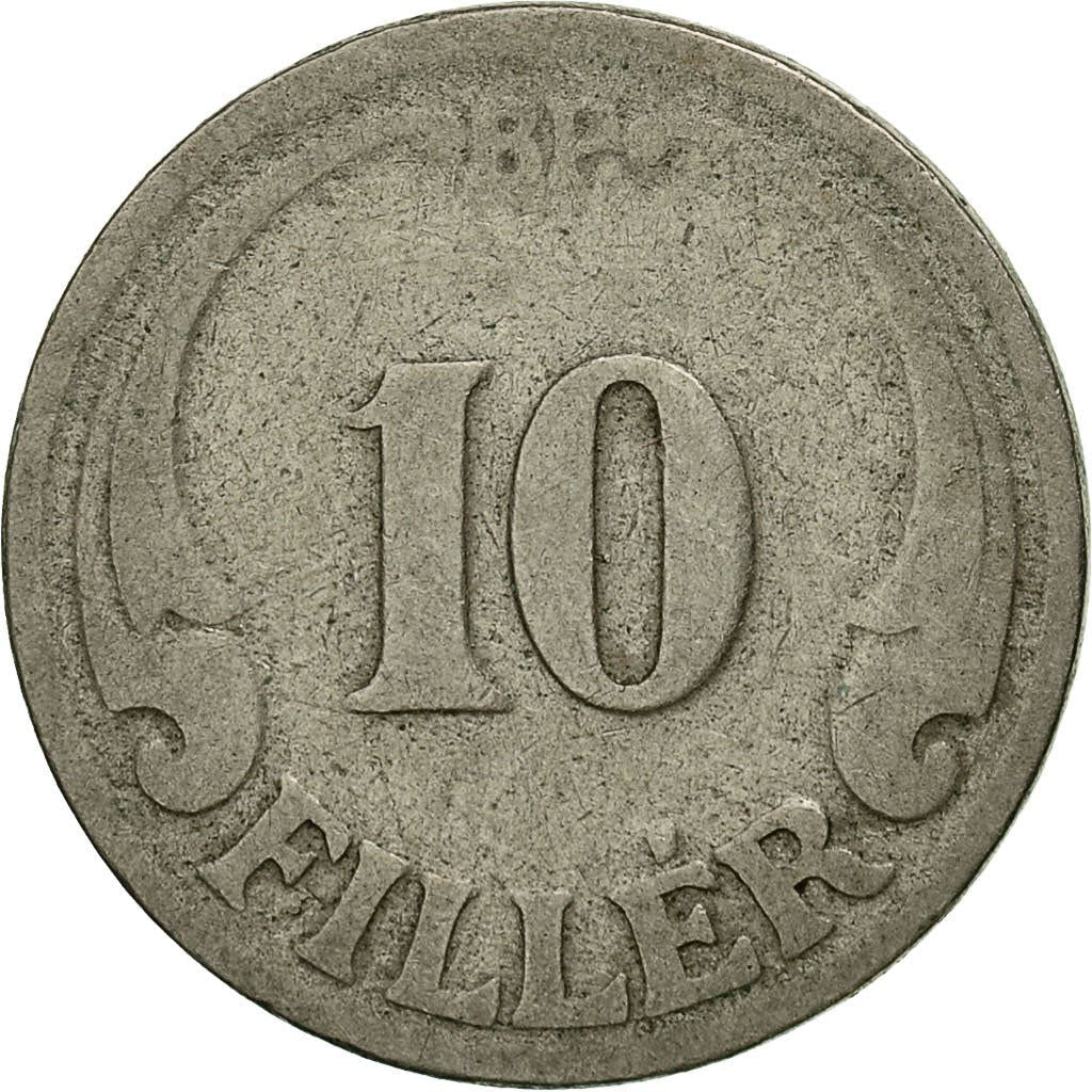 Hungary 10 Filler Coin | Miklos Horthy | Saint Stephen Crown | KM507 | 1926 - 1940