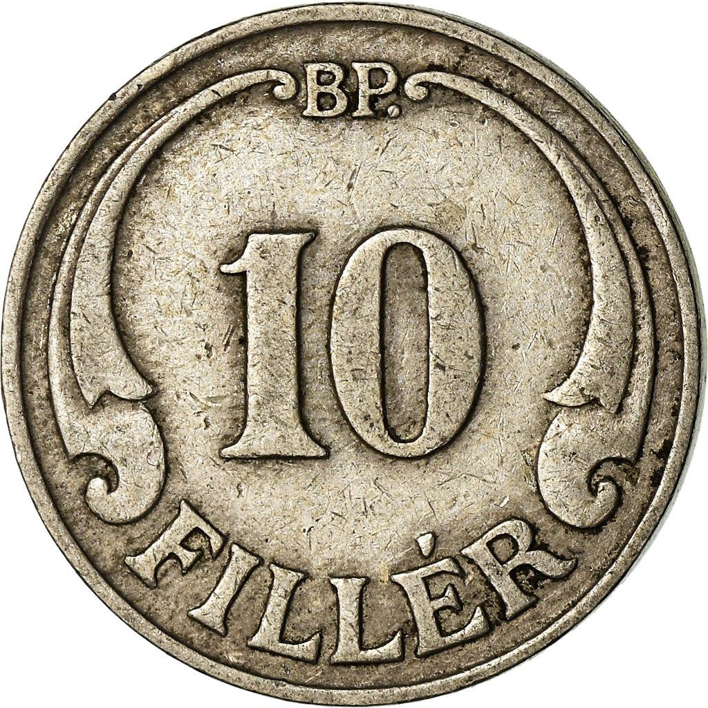 Hungary 10 Filler Coin | Miklos Horthy | Saint Stephen Crown | KM507 | 1926 - 1940