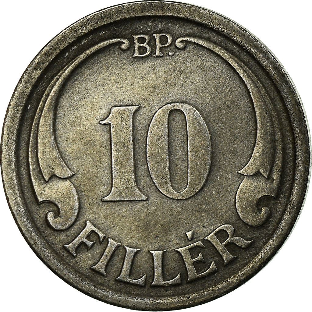 Hungary 10 Filler Coin | Miklos Horthy | Saint Stephen Crown | KM507a | 1940 - 1942