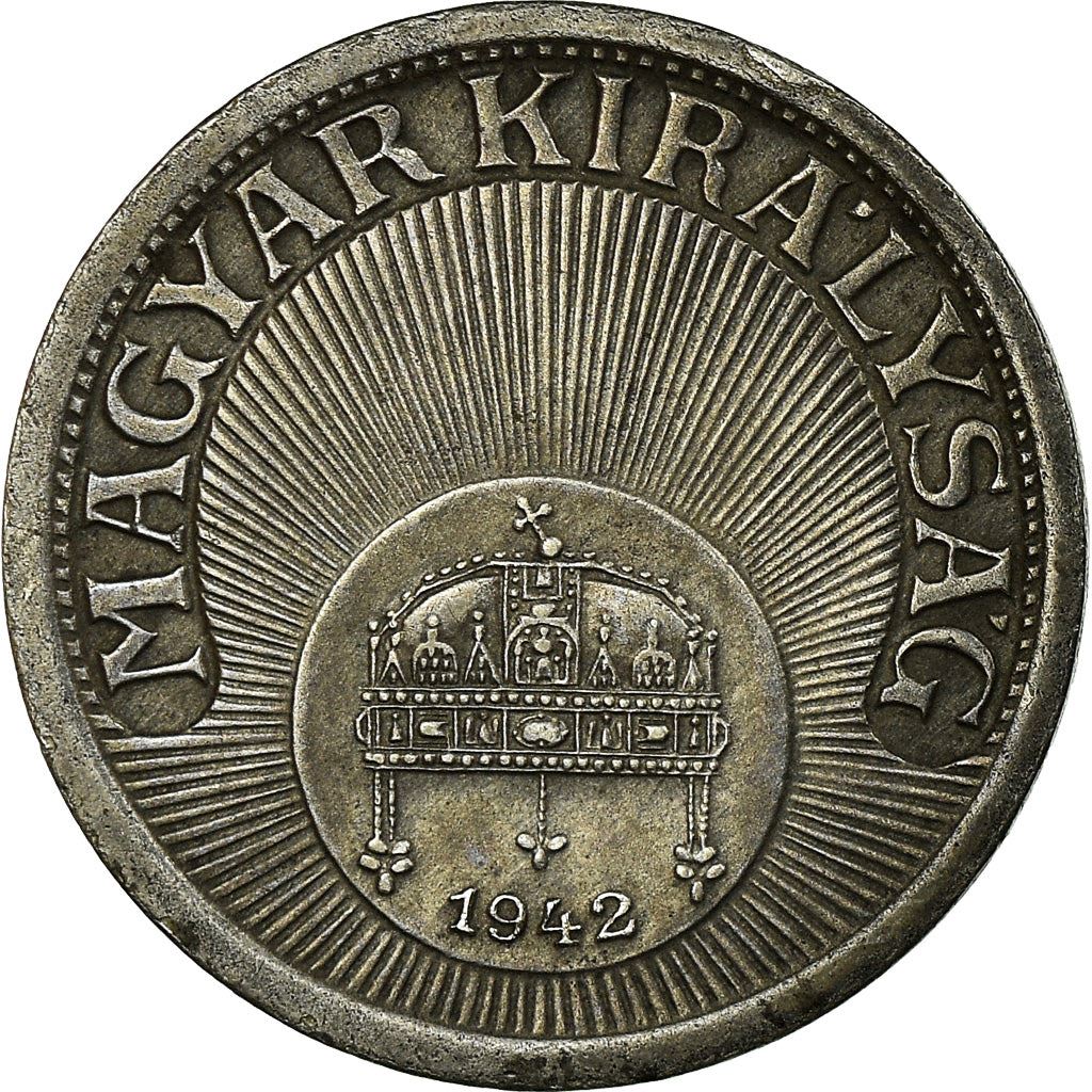 Hungary 10 Filler Coin | Miklos Horthy | Saint Stephen Crown | KM507a | 1940 - 1942