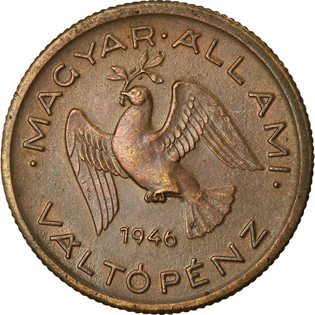 Hungary 10 Filler Coin | Peace Dove | Olive Tree | KM530 | 1946 - 1950