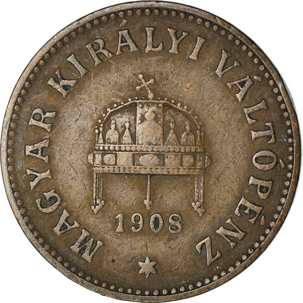 Hungary 2 Filler Coin | Franz Joseph I | Holy Crown | KM481 | 1892 - 1915