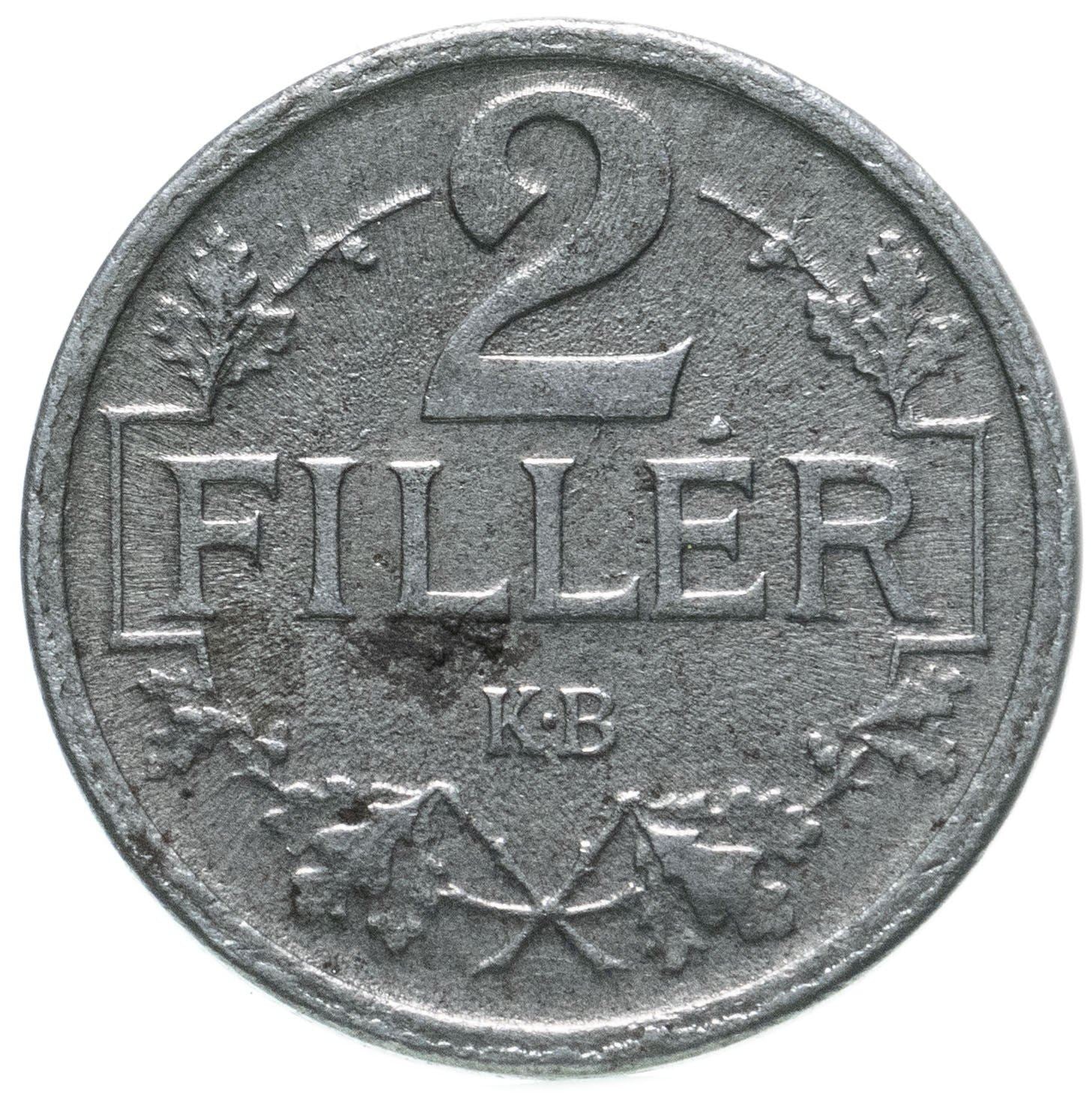 Hungary 2 Filler Coin | Holy Crown | KM497 | 1916 - 1918