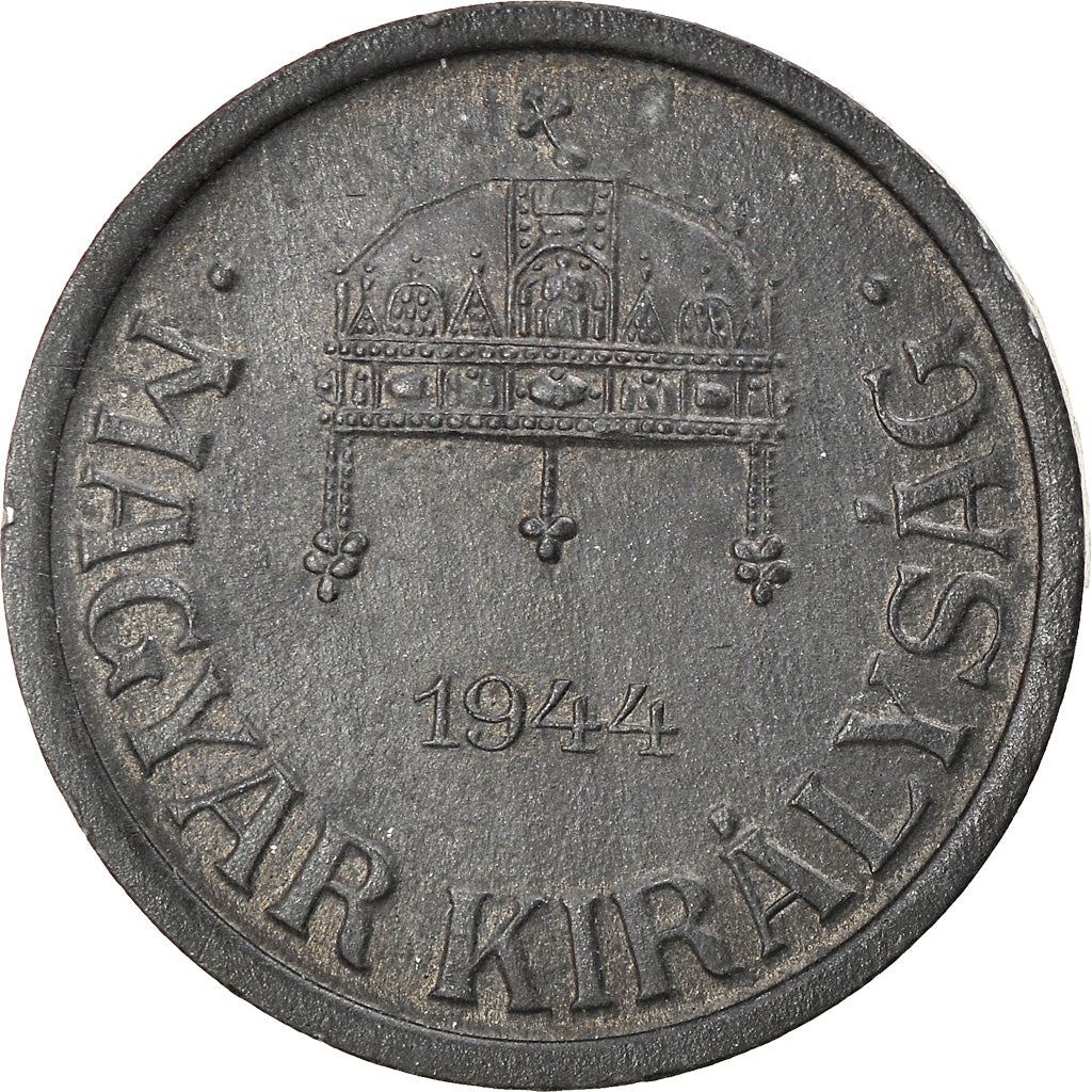 Hungary 2 Filler Coin | Miklos Horthy | Crown | KM519 | 1943 - 1944