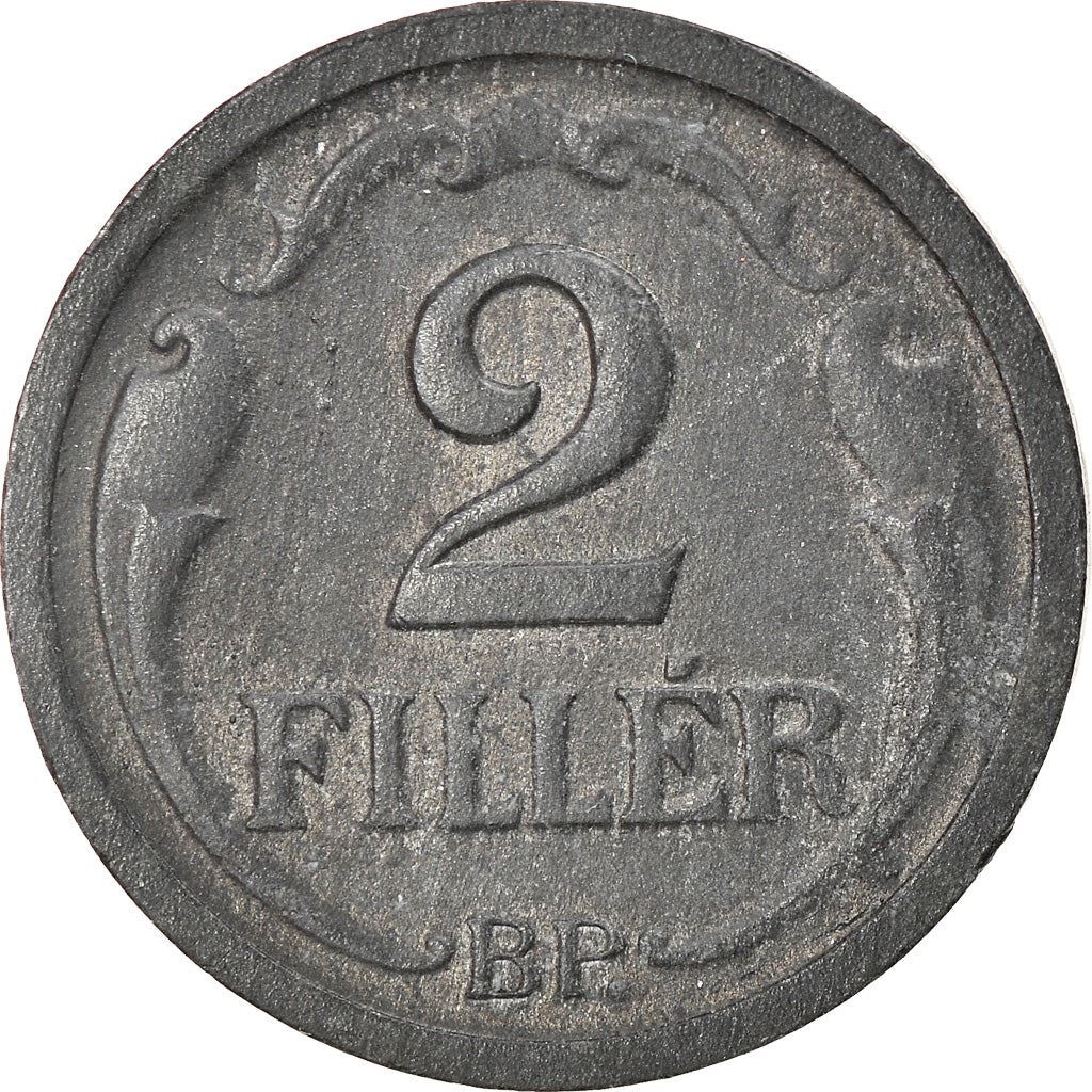 Hungary 2 Filler Coin | Miklos Horthy | Crown | KM519 | 1943 - 1944