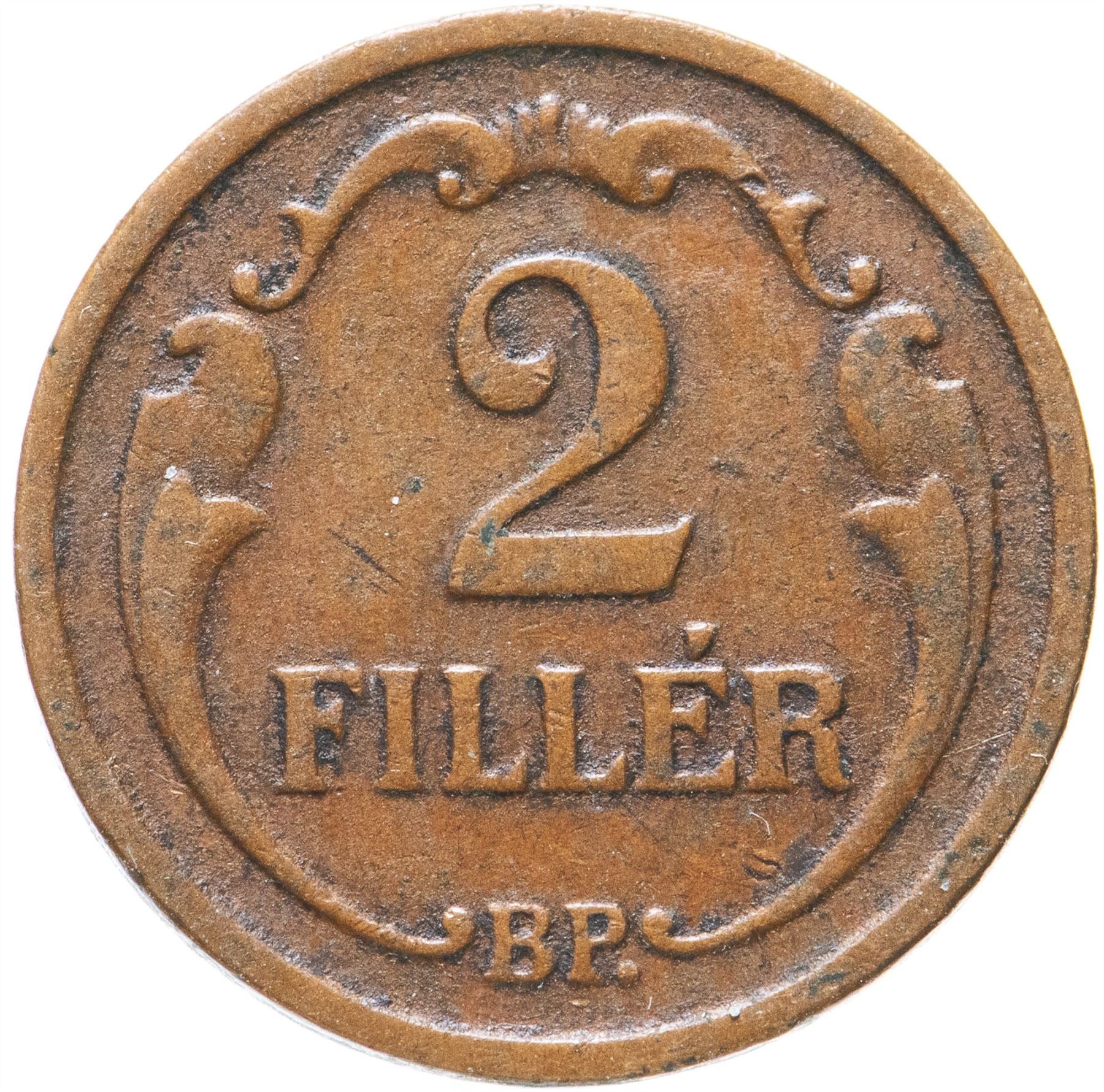 Hungary 2 Filler Coin | Miklos Horthy | Saint Stephen Crown | KM506 | 1926 - 1940