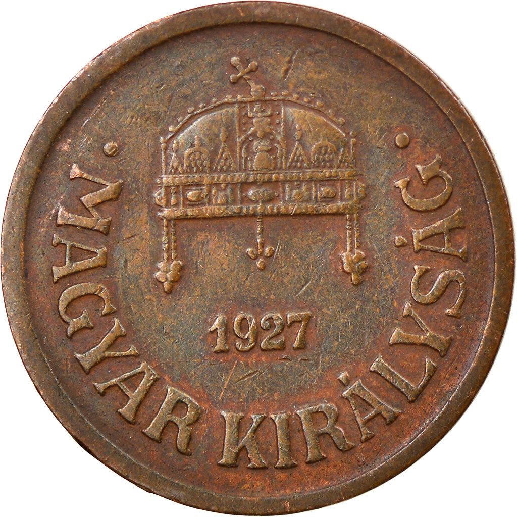 Hungary 2 Filler Coin | Miklos Horthy | Saint Stephen Crown | KM506 | 1926 - 1940