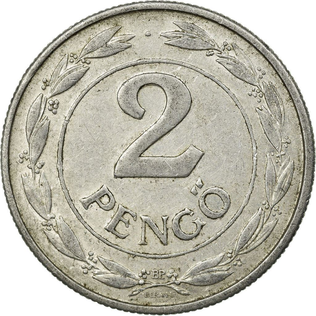 Hungary | 2 Pengo Coin | Miklos Horthy | KM522 | 1941 - 1943