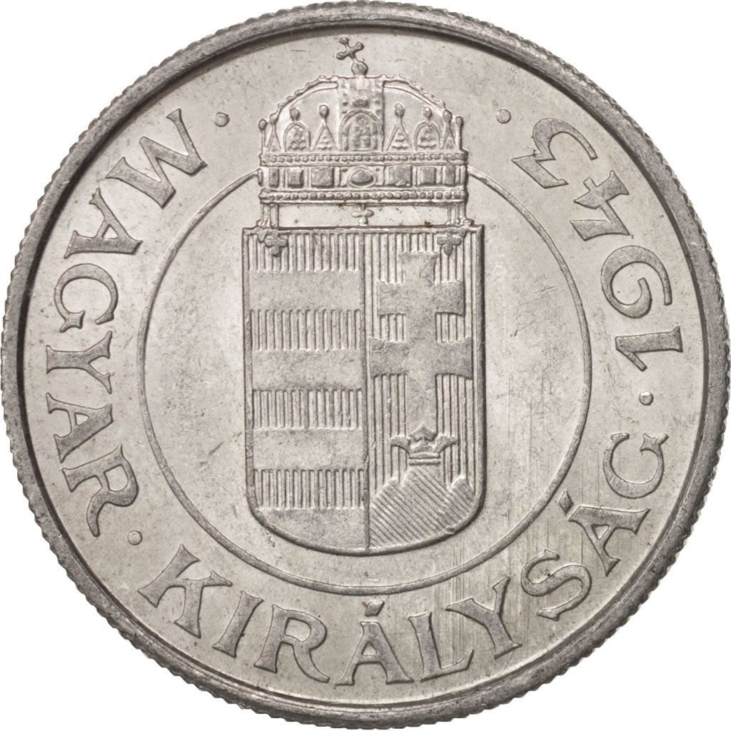 Hungary | 2 Pengo Coin | Miklos Horthy | KM522 | 1941 - 1943