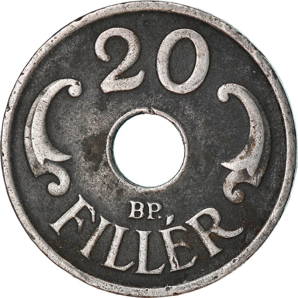 Hungary 20 Filler Coin | Miklos Horthy | Crown | KM520 | 1941 - 1944