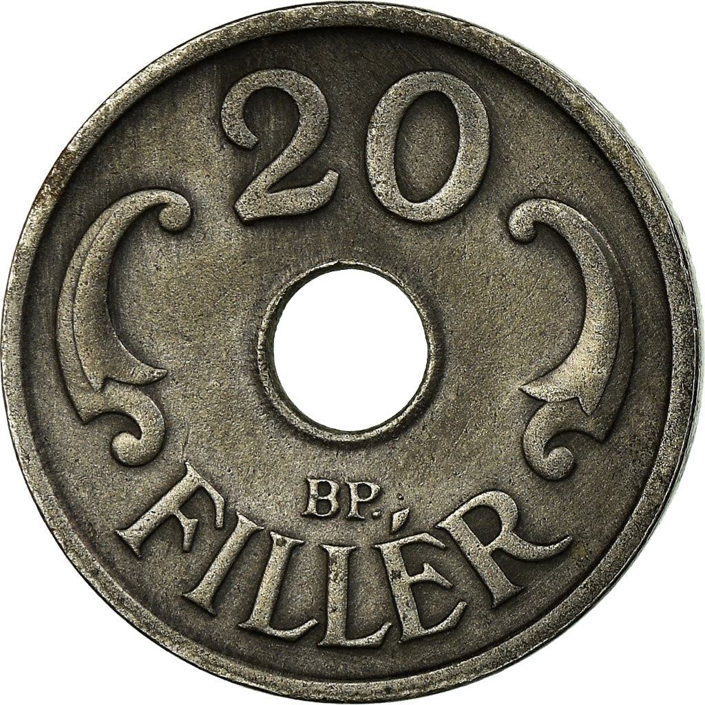 Hungary 20 Filler Coin | Miklos Horthy | Crown | KM520 | 1941 - 1944