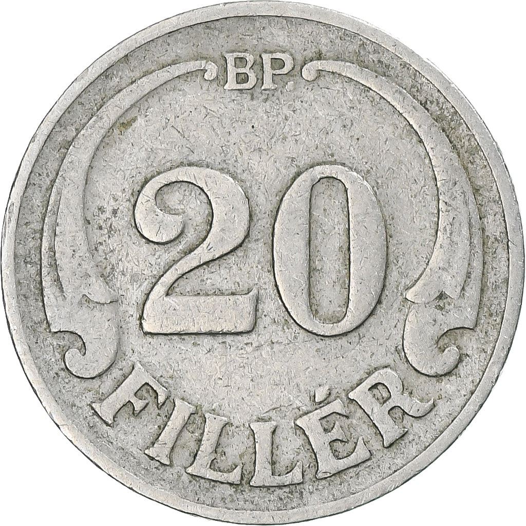 Hungary 20 Filler Coin | Miklos Horthy | Saint Stephen Crown | KM508 | 1926 - 1940