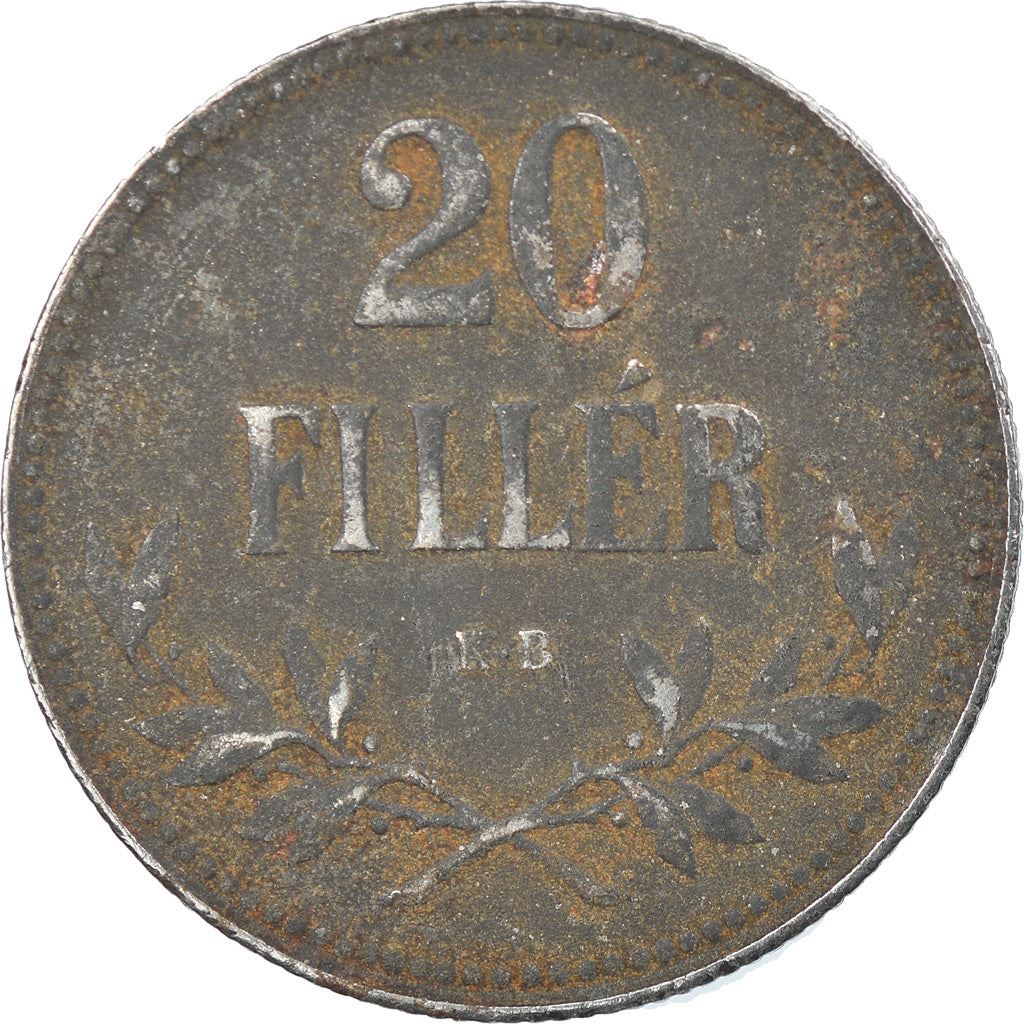 Hungary 20 Filler Coin | Saint Stephen Crown | KM498 | 1916 - 1922