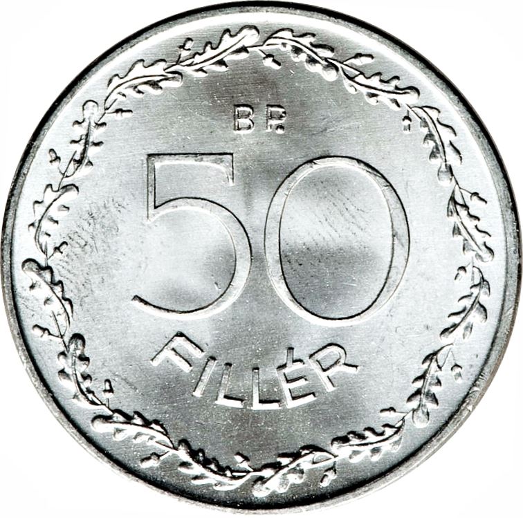 Hungary 50 Filler Coin | Blacksmith | Anvil | KM536 | 1948