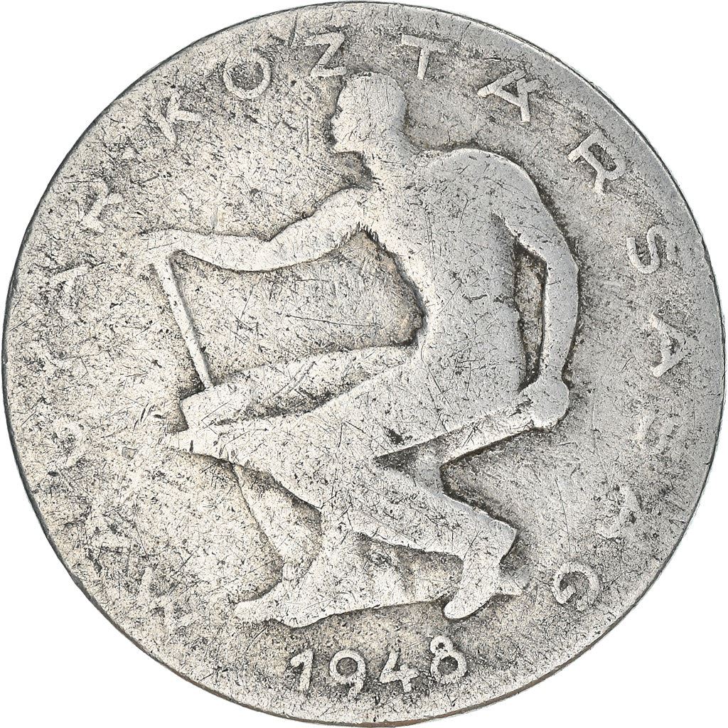 Hungary 50 Filler Coin | Blacksmith | Anvil | KM536 | 1948