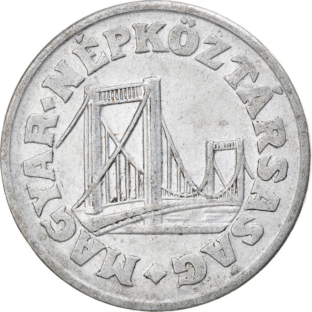 Hungary 50 Filler Coin | Elisabeth Bridge | Budapest | KM574 | 1967 - 1989