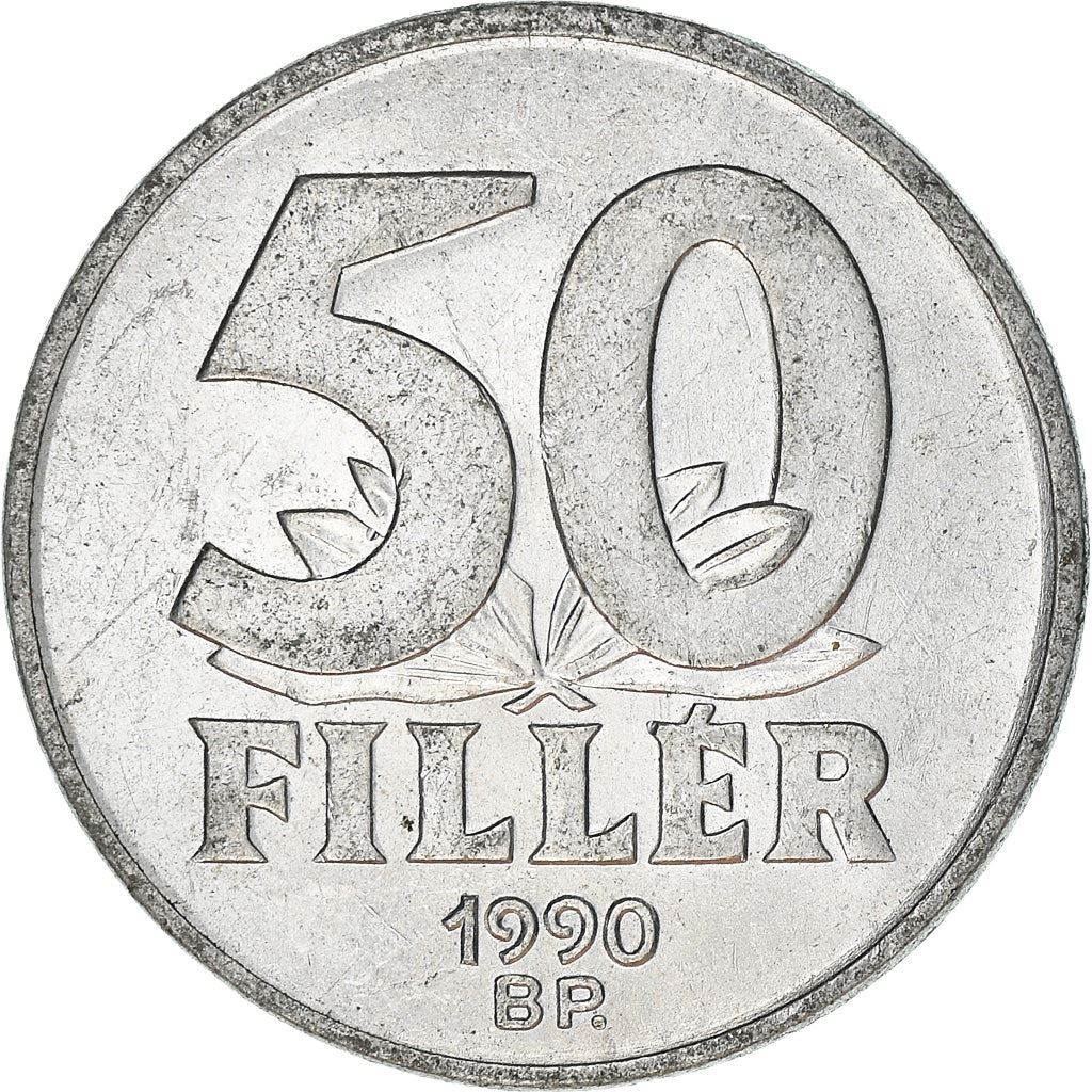 Hungary 50 Filler Coin | Erzsebet Bridge | Budapest | KM677 | 1990 - 1999