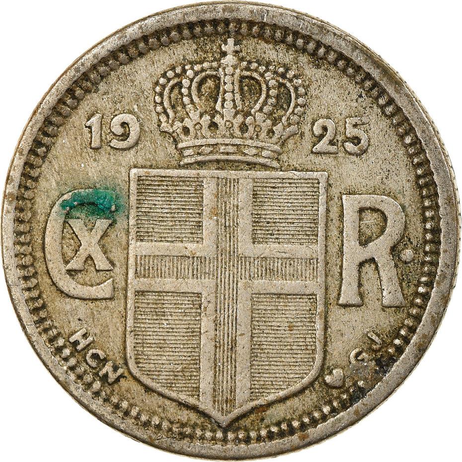 Iceland 25 Aurar Coin | King Christian X | KM2 | 1922 - 1940