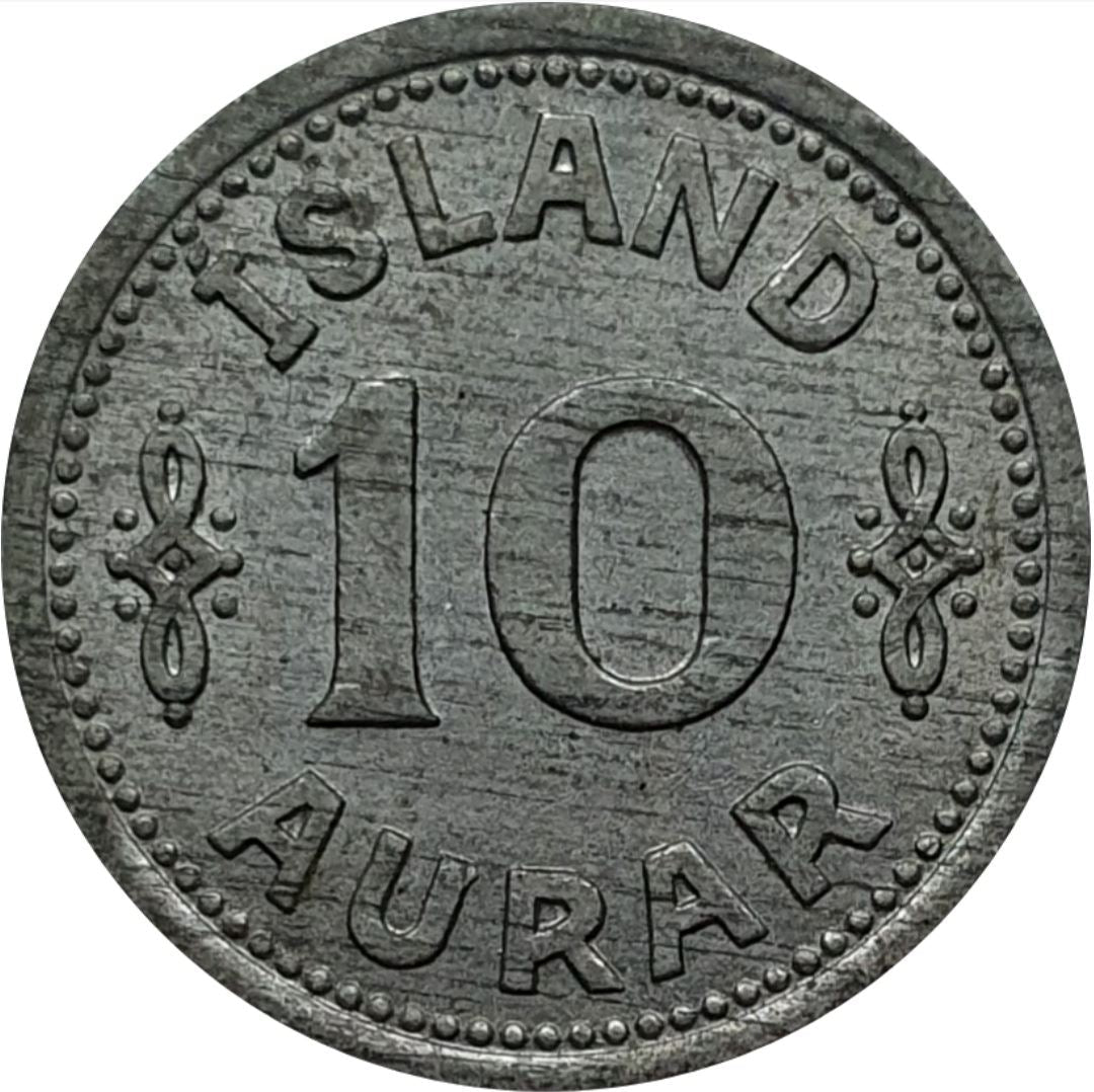 Iceland Coin Icelander 10 Aurar | Christian X | KM1a | 1942