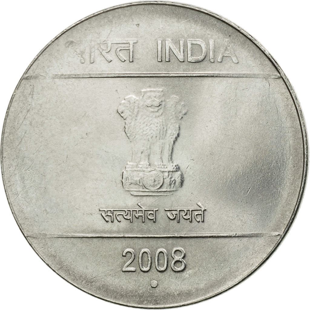 India | 1 Rupee Coin | Shikhara mudra | Km:331 | 2007 - 2011