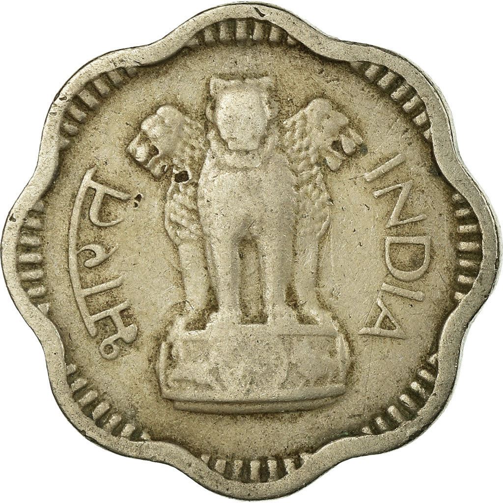 India | 10 Naye Paise Coin | Ashoka Lion | Km:24.2 | 1958 - 1963