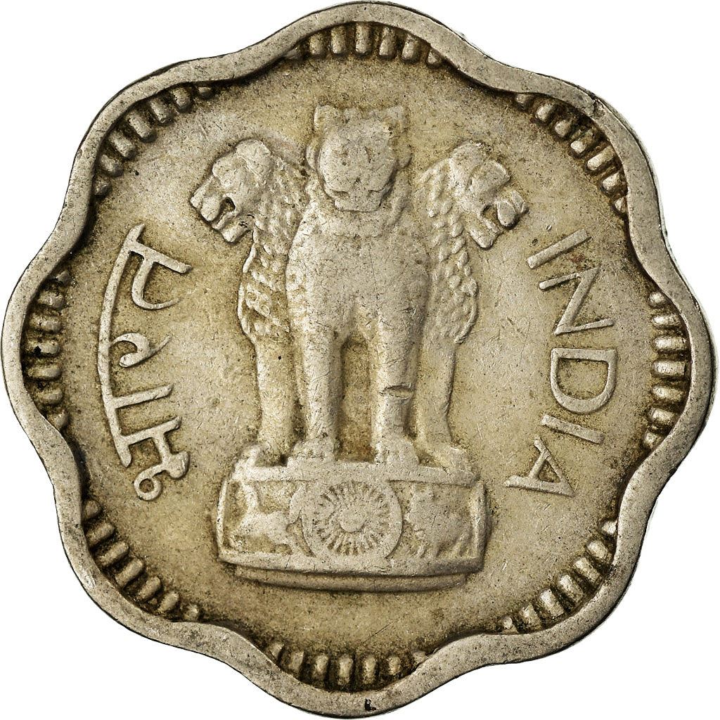 India | 10 Paise Coin | Ashoka lion | Km:25 | 1964 - 1967