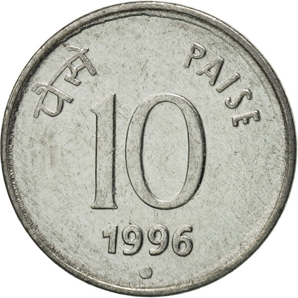 India | 10 Paise Coin | Asoka Lion | Km:40.1 | 1988 - 1998