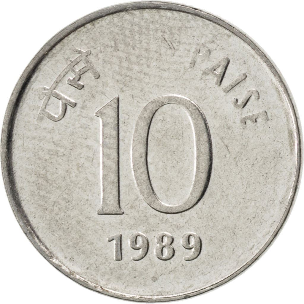 India | 10 Paise Coin | Asoka Lion | Km:40.1 | 1988 - 1998