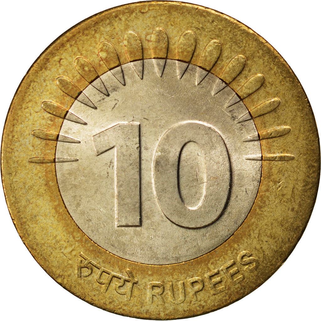 India | 10 Rupees Coin | Ashoka Lion | Km:363 | 2008 - 2010