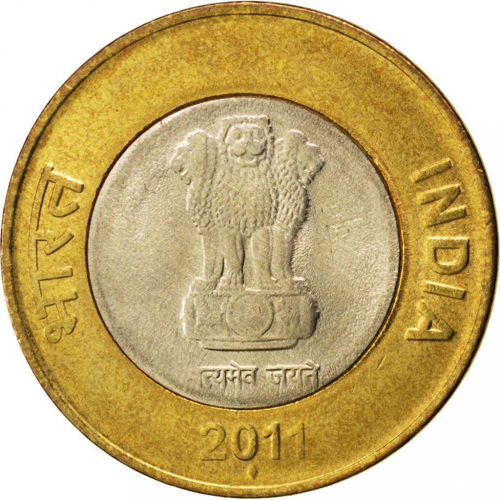 India | 10 Rupees Coin | Ashoka Pillar | Km:400 | 2011 - 2019