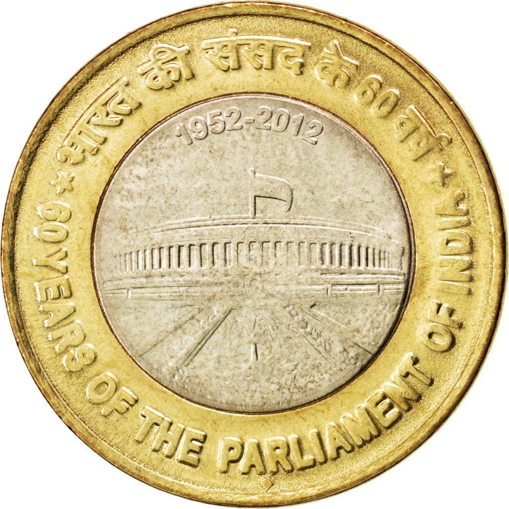 India | 10 Rupees Coin | Indian Parliament | Km:407 | 2012