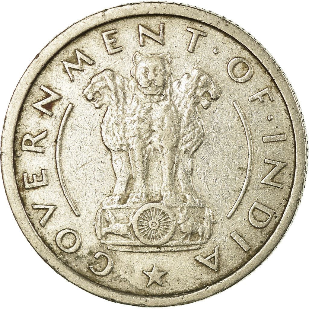 India | 1/2 Rupee Coin | Ashoka lion | Km:6 | 1950 - 1956