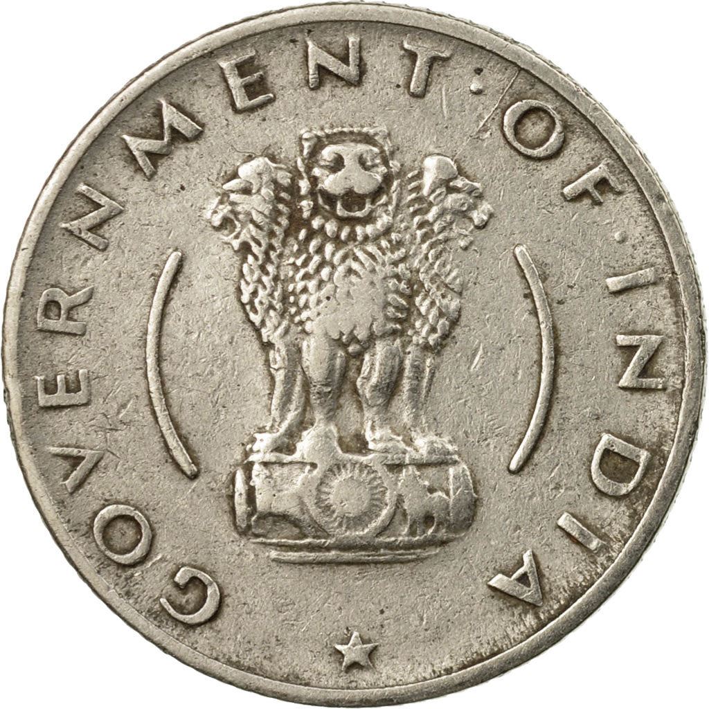 India | 1/4 Rupee Coin | Ashoka lion | Km:5.3 | 1954 - 1956