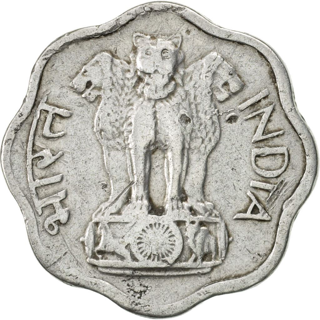 India | 2 Paise Coin | Ashoka lion | Km:13 | 1965 - 1981