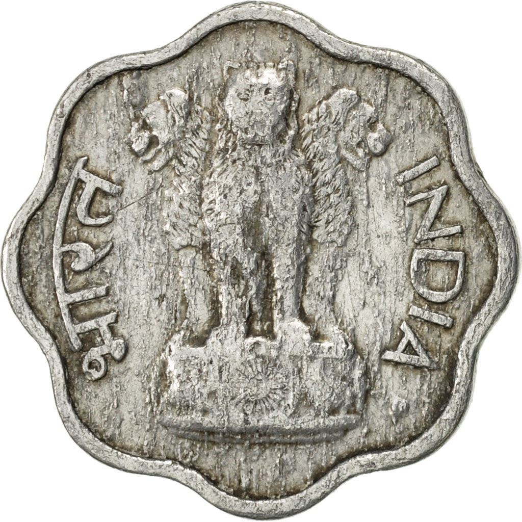 India | 2 Paise Coin | Ashoka lion | Km:13 | 1965 - 1981