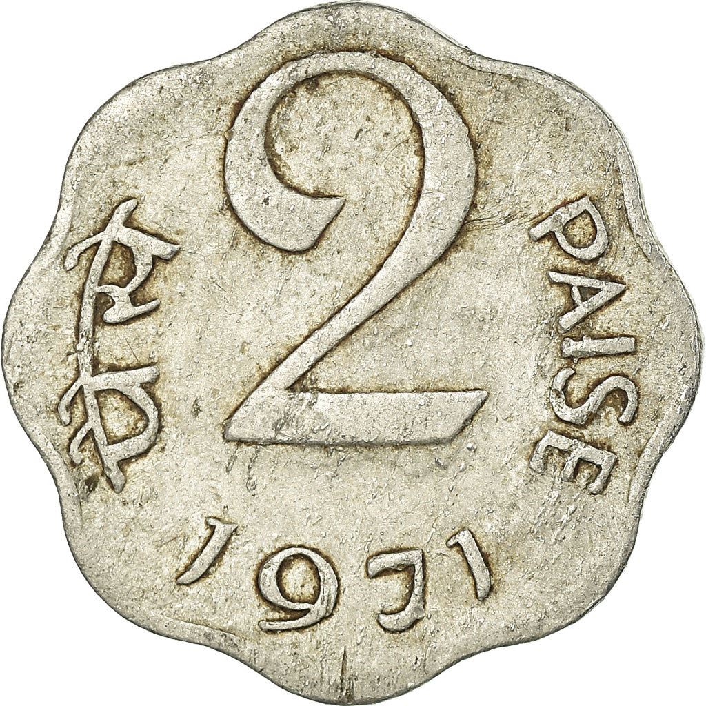 India | 2 Paise Coin | Ashoka lion | Km:13 | 1965 - 1981