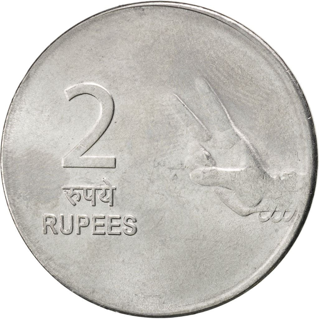 India | 2 Rupees Coin | Hasta Mudra | Km:327 | 2007 - 2011