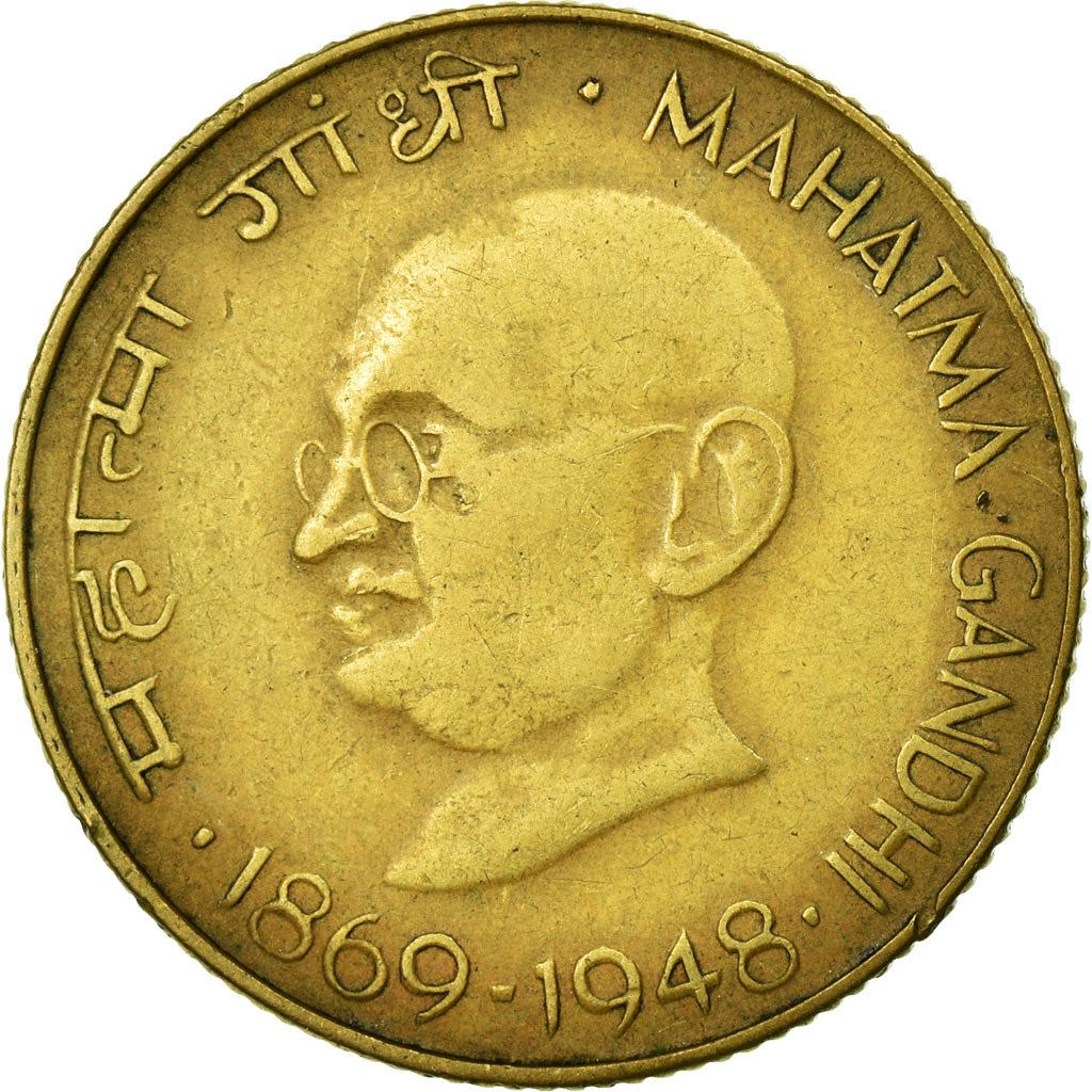 India | 20 Paise Coin | Gandhi | Km:42 | 1969