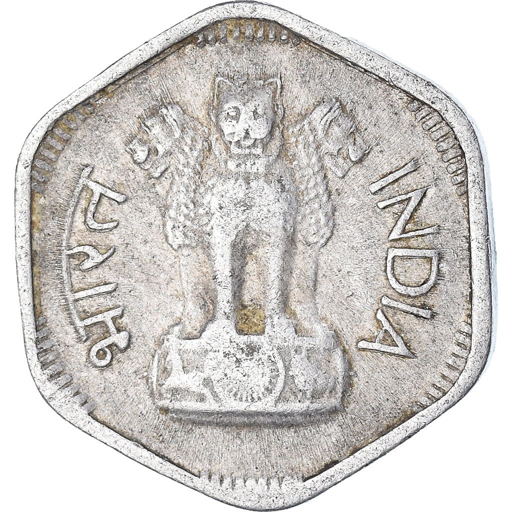 India | 3 Paise Coin | Ashoka Lion | Km:14.1 | 1964 - 1967